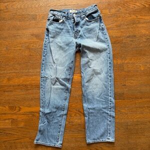 Madewell Low Slung Straight Light Wash Straight Leg Jeans
